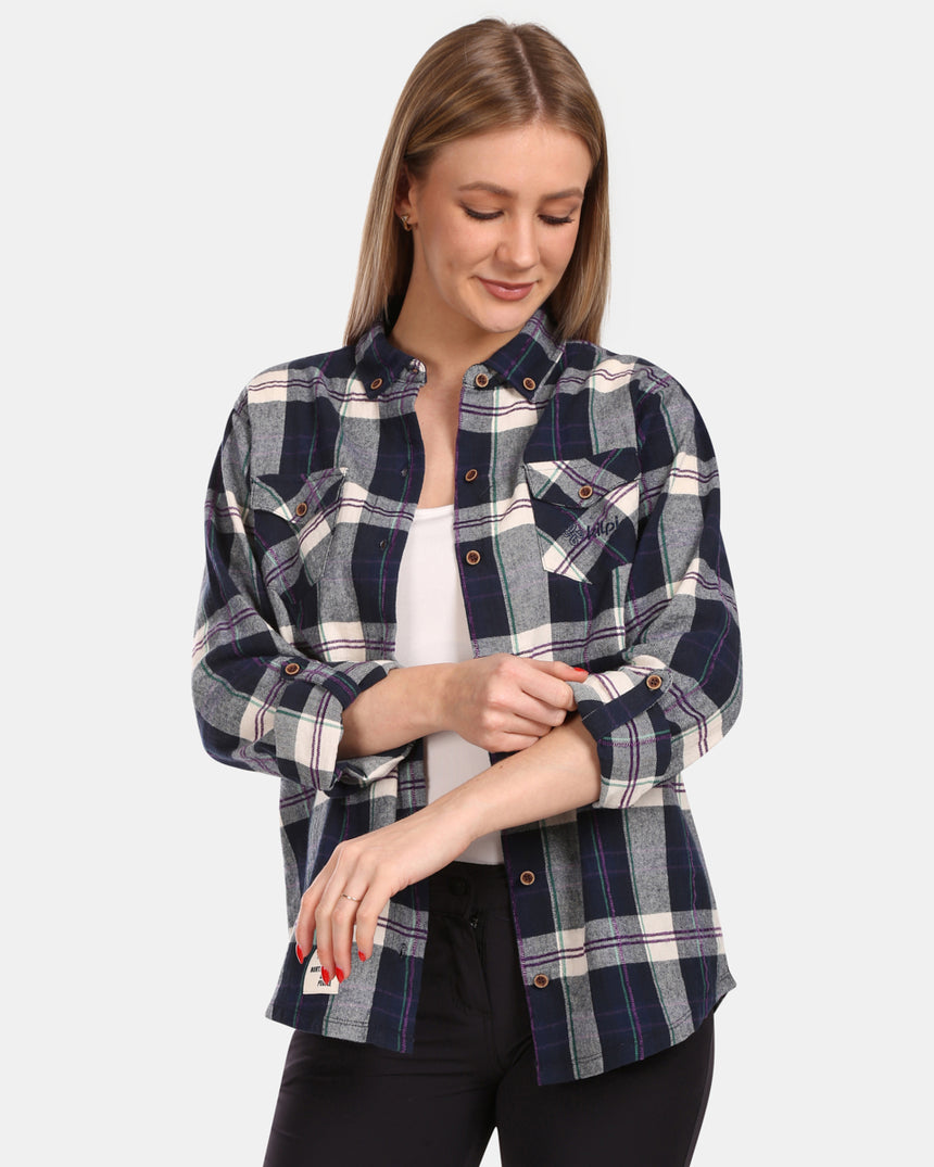 Chemise femme en flanelle de coton Kilpi FLANNY-W