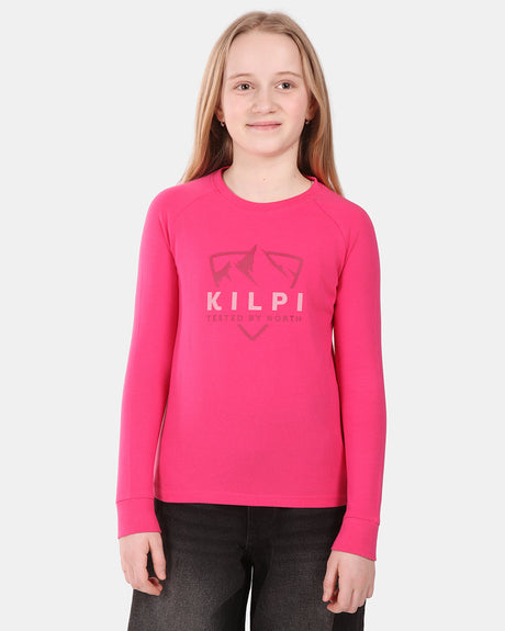 T-shirt fille en coton à manches longues Kilpi VERATI-JG