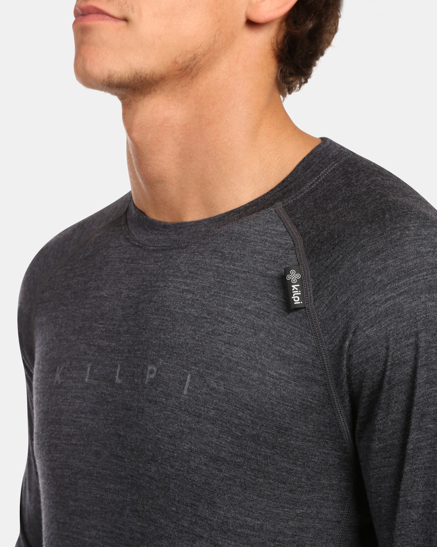 Sous-vêtement homme manches longues en laine mérinos Kilpi MAVORA TOP-M